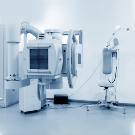 A brand new white colored X-ray machine